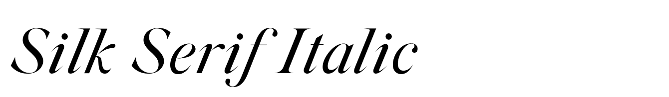 Silk Serif Italic